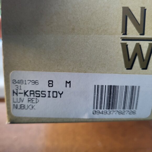 NWT Vintage Nine West Kassidy Cowboy Ankle Boots Red Nubuck Leather Size 8 - Picture 11 of 12